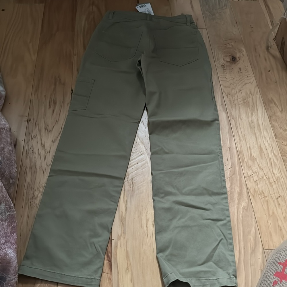 H&M olive green cargo high rise Sz‎ 4 pants NWT - Picture 3 of 9